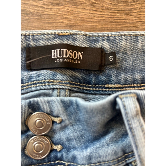 Hudson Los Angeles Women's Flap Pocket Jeans Light Wash Y2K - Picture 5 of 9